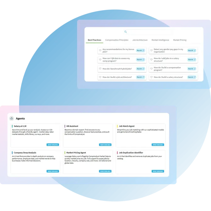 AI-powered compensation management interface