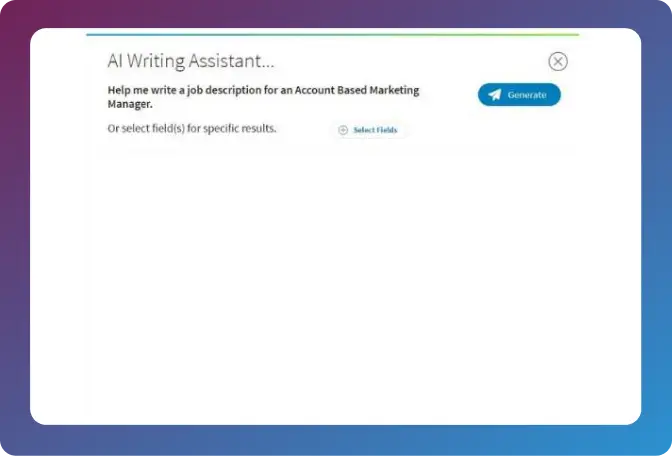 AI Writing Assistant generating job descriptions